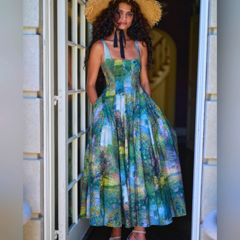 SOLD - Selkie Artist's Garden Orchard Dress - Medium